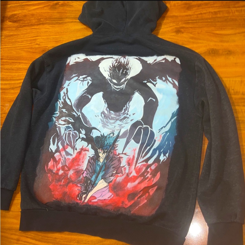 Custom hand painted black clover hoodie